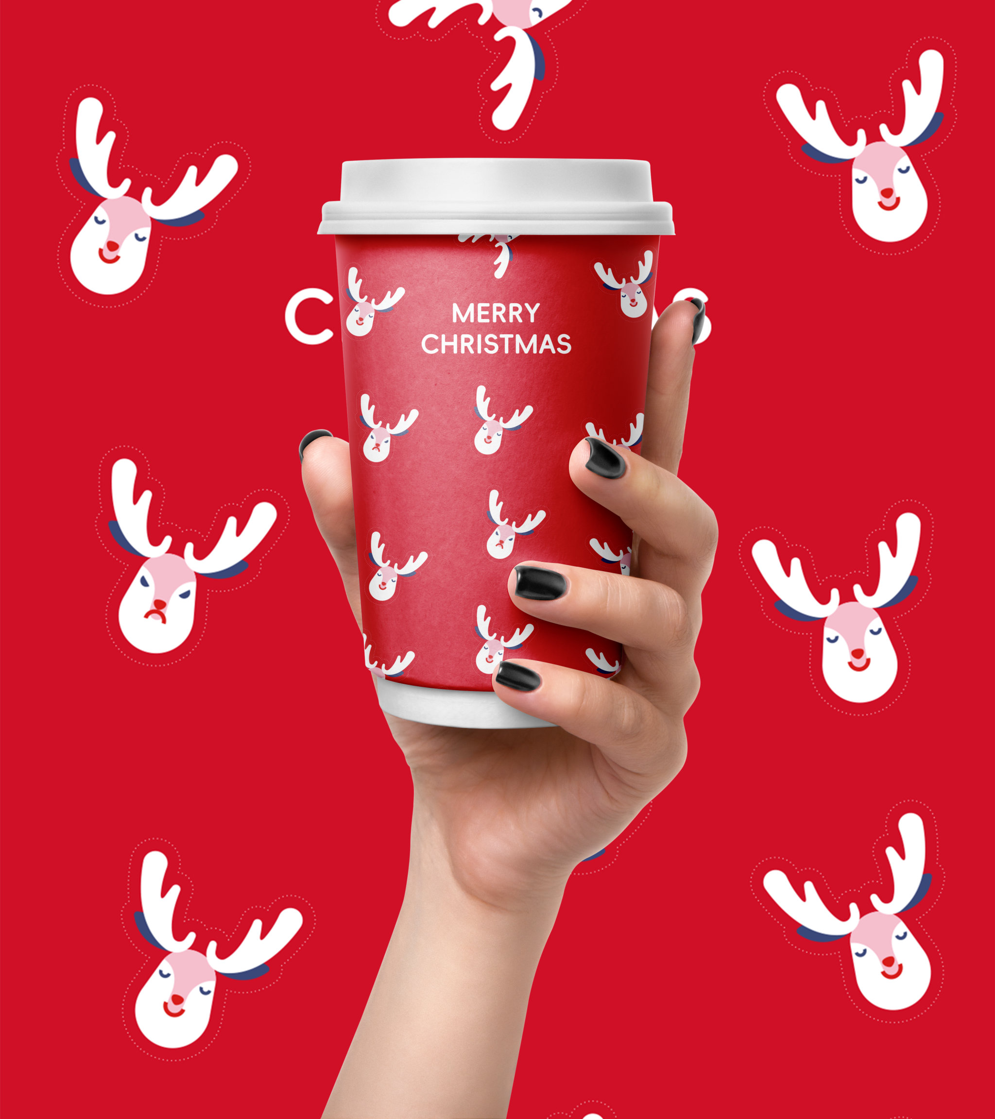 Baking packaging design/paper bag/coffee cup/paper cup/Original/Christmas Paper Cup